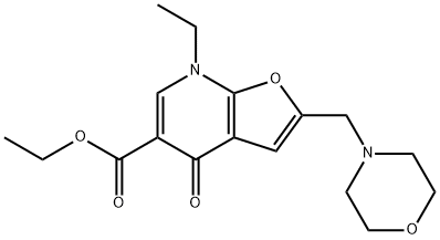 Furo[2,3-b]pyridine-5-carboxylic  acid,  7-ethyl-4,7-dihydro-2-(4-morpholinylmethyl)-4-oxo-,  ethyl  ester Structure