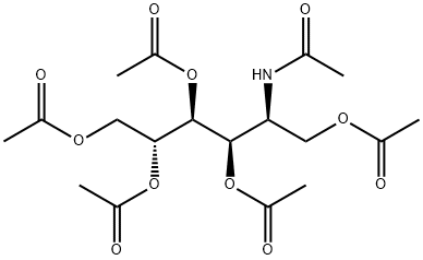 2-Acetylamino-2-deoxy-D-glucitol 1,3,4,5,6-pentaacetate Struktur