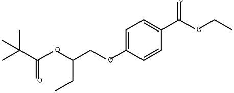 4-[2-(1-Oxo-2,2-dimethylpropoxy)butoxy]benzoic acid ethyl ester Structure