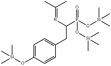 [1-(Isopropylideneamino)-2-[4-(trimethylsiloxy)phenyl]ethyl]phosphonic acid bis(trimethylsilyl) ester Structure