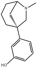 (-)-3-[6-Methyl-6-azabicyclo[3.2.1]octan-1-yl]phenol Struktur