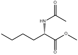 rac-(R*)-2-(アセチルアミノ)ヘキサン酸メチル 化学構造式