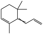 1,5,5-トリメチル-6-(2-プロペニリデン)-1-シクロヘキセン 化学構造式