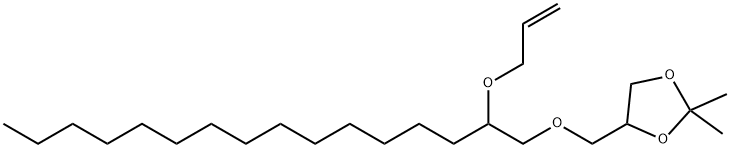 2,2-Dimethyl-4-[[[2-(2-propenyloxy)hexadecyl]oxy]methyl]-1,3-dioxolane Struktur