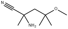 2-アミノ-4-メトキシ-2,4-ジメチルペンタンニトリル 化学構造式