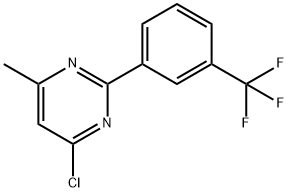 4-CHLORO-6-METHYL-2-[3-(TRIFLUOROMETHYL)PHENYL]PYRIMIDINE Struktur