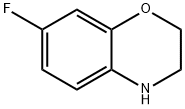 7-フルオロ-3,4-ジヒドロ-2H-1,4-ベンゾキサジン 化学構造式