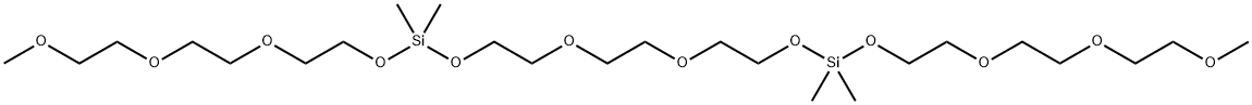 12,12,23,23-tetramethyl-2,5,8,11,13,16,19,22,24,27,30,33-dodecaoxa-12,23-disilatetratriacontane Struktur