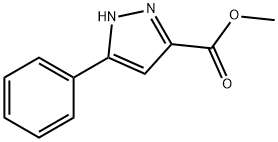 5-フェニル-1H-ピラゾール-3-カルボン酸メチルエステル 化学構造式