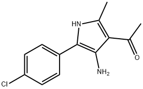 1-[4-Amino-5-(p-chlorophenyl)-2-methyl-1H-pyrrol-3-yl]ethanone Structure