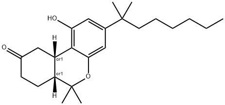 cis-(±)-3-(1,1-dimethylheptyl)-6,6a,7,8,10,10a-hexahydro-1-hydroxy-6,6-dimethyl-9H-dibenzo[b,d]pyran-9-one Structure