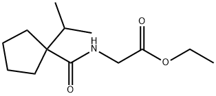 ethyl N-(1-isopropylcyclopentanecarbonyl)glycinate Struktur