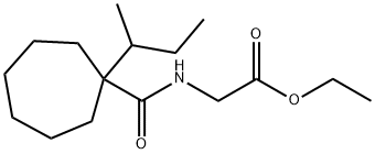 ethyl N-[[1-(1-methylpropyl)cycloheptyl]carbonyl]glycinate Structure