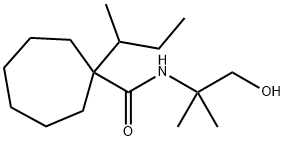 N-(2-ヒドロキシ-1,1-ジメチルエチル)-1-(1-メチルプロピル)シクロヘプタンカルボアミド 化学構造式