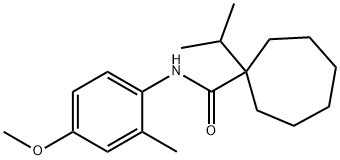 1-(isopropyl)-N-(4-methoxy-2-methylphenyl)cycloheptanecarboxamide Structure
