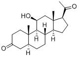 5alpha-Pregnan-11beta-ol-3,20-dione Struktur