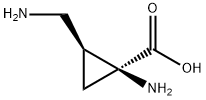 Cyclopropanecarboxylic acid, 1-amino-2-(aminomethyl)-, (1S,2S)- (9CI) Structure