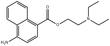 4-アミノ-1-ナフタレンカルボン酸2-(ジエチルアミノ)エチル 化学構造式