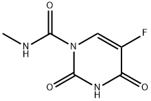 5-フルオロ-1,2,3,4-テトラヒドロ-2,4-ジオキソ-N-メチルピリミジン-1-カルボアミド 化学構造式