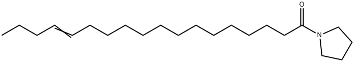 1-(14-オクタデセノイル)ピロリジン 化学構造式