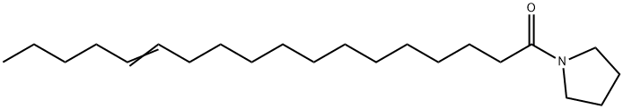 1-(13-オクタデセノイル)ピロリジン 化学構造式