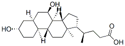 3β,7α-ジヒドロキシ-5β-コラン-24-酸 化学構造式