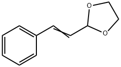 2-(2-フェニルビニル)-1,3-ジオキソラン 化学構造式