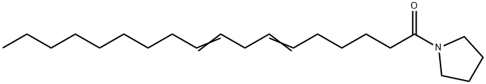 1-(1-オキソ-6,9-オクタデカジエニル)ピロリジン 化学構造式