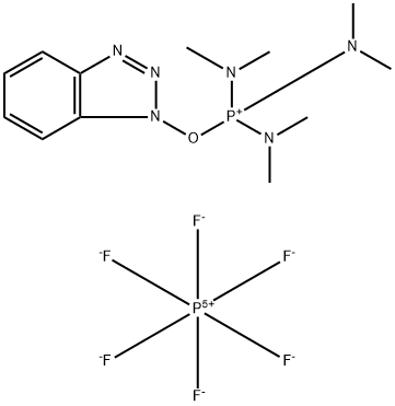 1H-ベンゾトリアゾール-1-イルオキシトリス(ジメチルアミノ)ホスホニウムヘキサフルオロホスファート 化学構造式