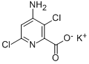 2-Pyridinecarboxylic acid, 4-amino-3,6-dichloro-, monopotassium salt Structure