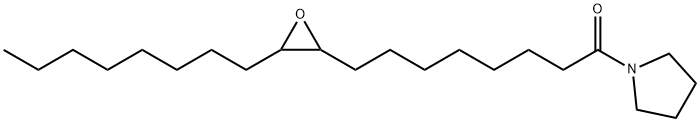 1-[8-(3-オクチルオキシラン-2-イル)オクタノイル]ピロリジン 化学構造式