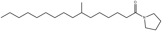 1-(7-メチルパルミトイル)ピロリジン 化学構造式