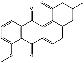 3,4-ジヒドロ-8-メトキシ-3-メチルベンゾ[a]アントラセン-1,7,12(2H)-トリオン 化学構造式