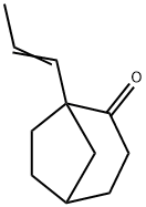1-(1-プロペニル)ビシクロ[3.2.1]オクタン-2-オン 化学構造式