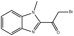 2-溴-1-(1-甲基-1H-苯并咪唑-2-基-1-乙酮 结构式