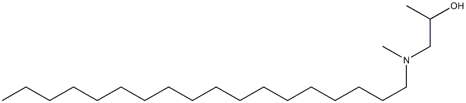 1-(メチルオクタデシルアミノ)-2-プロパノール 化学構造式