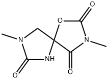 3,8-Dimethyl-1-oxa-3,6,8-triazaspiro[4.4]nonane-2,4,7-trione Struktur