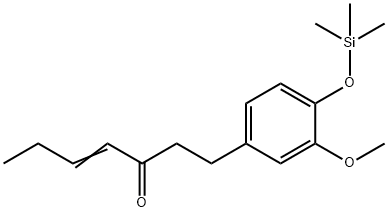 1-[3-メトキシ-4-[(トリメチルシリル)オキシ]フェニル]-4-ヘプテン-3-オン 化学構造式