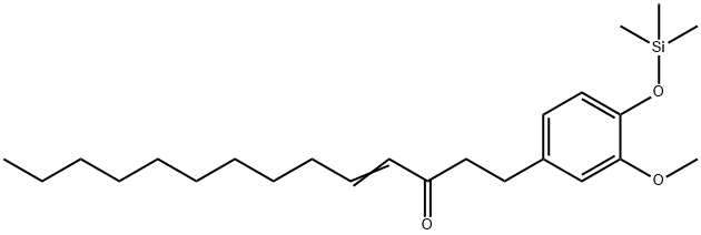 1-[3-メトキシ-4-[(トリメチルシリル)オキシ]フェニル]-4-テトラデセン-3-オン 化学構造式