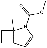 1,3-ジメチル-2-アザビシクロ[3.2.0]ヘプタ-3,6-ジエン-2-カルボン酸メチル 化学構造式