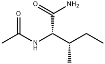 (2S,3S)-2-アセトアミド-3-メチルペンタンジアミド 化学構造式