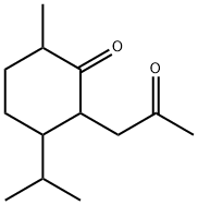 6-メチル-3-(1-メチルエチル)-2-(2-オキソプロピル)シクロヘキサノン 化学構造式