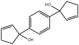 1,1'-(1,4-フェニレン)ビス(2-シクロペンテン-1-オール) 化学構造式