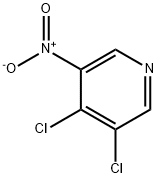 3,4-二氯-5-硝基吡啶 结构式