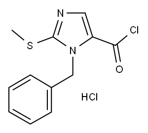 1-苄基-2-甲磺酰-咪唑-5-羰酰氯, 568577-86-6, 结构式