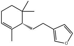 3-[2-[(S)-2,6,6-Trimethyl-2-cyclohexen-1-yl]ethyl]furan Structure