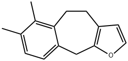 5,10-ジヒドロ-6,7-ジメチル-4H-ベンゾ[5,6]シクロヘプタ[1,2-b]フラン 化学構造式