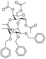 1,3,4,6-Tetra-O-acetyl-2-(2’,3’,4’-tri-O-benzoyl-α-L-fucopyranosyl)-α-D-galactopyranose
 Structure