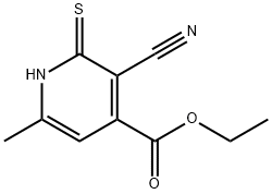 Ethyl 3-cyano-2-mercapto-6-methylisonicotinate Structure