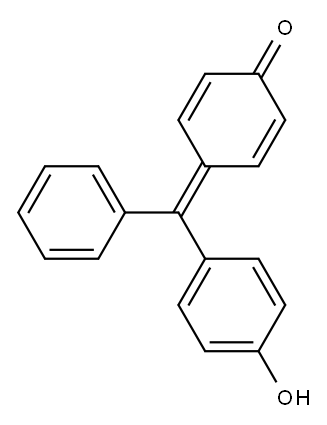 4-[(4-羟基苯基)苯基亚甲基]-2,5-环己二烯-1-酮, 569-60-8, 结构式